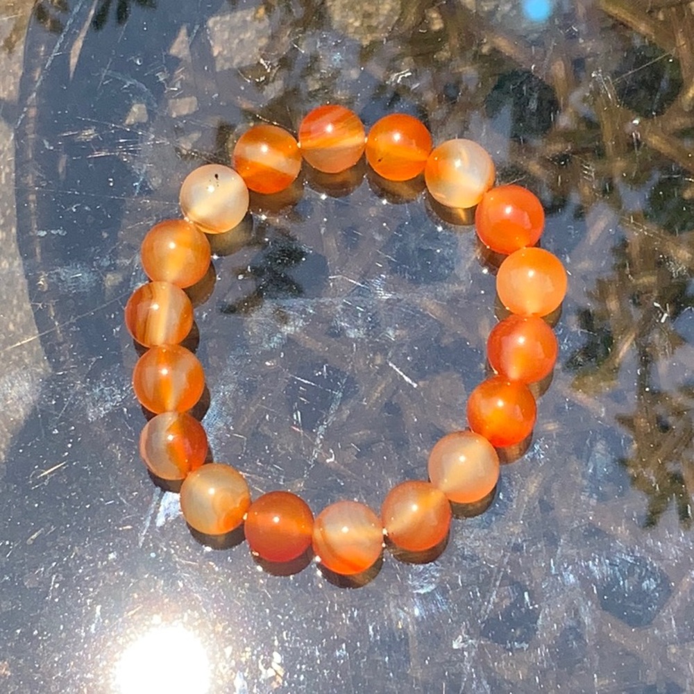 CARNELIAN STRETCH BRACELET, NEW